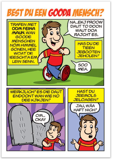 Are You A Good Person? (Plautdietsch, Low German)