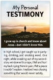 My Personal Testimony (Mini Card)