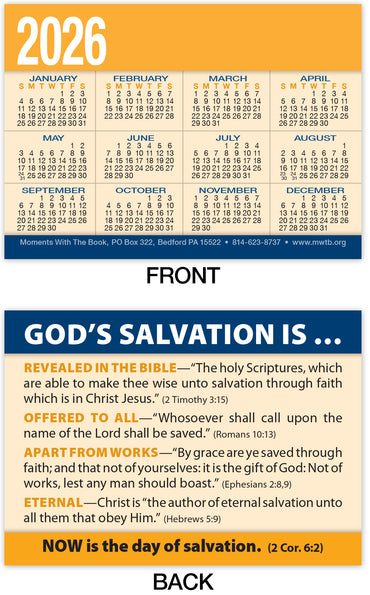Calendar Card: God’s Salvation Is (Personalized)