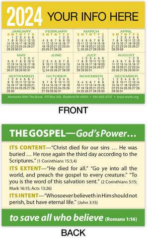 Calendar Card: The Gospel—God’s Power (Personalized)