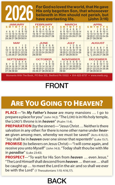 Calendar Card: Are You Going to Heaven?