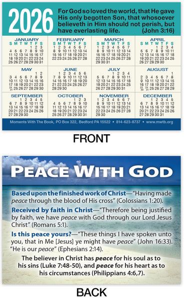 Calendar Card: Peace With God