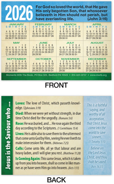 Calendar Card: Jesus Is The Savior Who