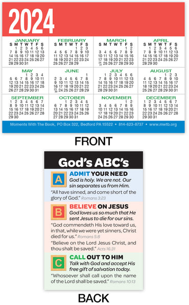 Calendar Card: God's ABC's (Personalized)