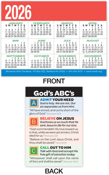 Calendar Card: God's ABC's (Personalized)
