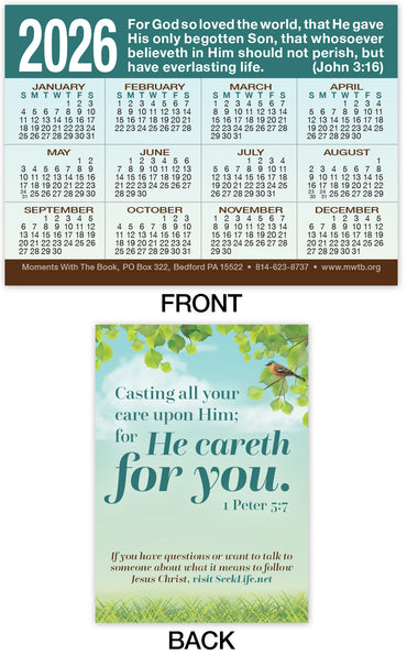 Calendar Card: He Cares For You