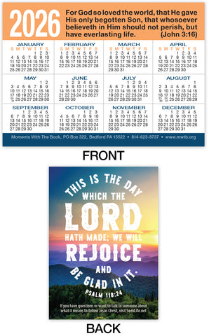 Calendar Card: This Is The Day