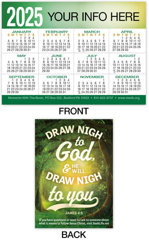 Calendar Card: Draw Near to God (Personalized)