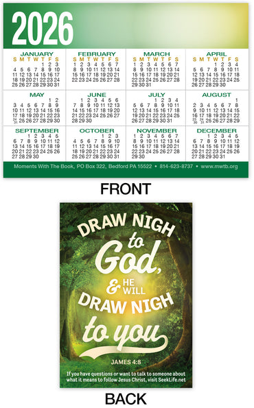 Calendar Card: Draw Near to God (Personalized)