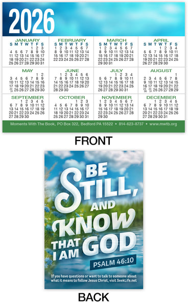 Calendar Card: Be Still (Personalized)