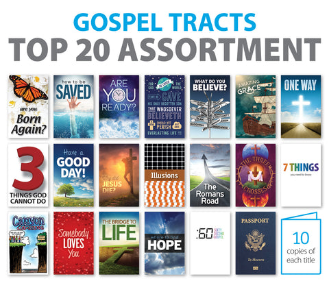 Gospel Tracts Top 20 Assortment