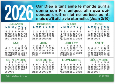 2025 Calendar Card: Be Still (French)