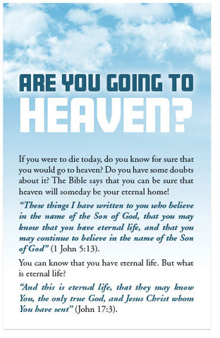 Are You Going to Heaven (English, NKJV)