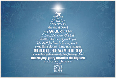 A Christmas Blessing (Postcard, KJV)