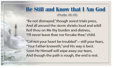 Be Still And Know