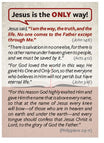 Jesus Is The Only Way (Special-Order Mini Tract)