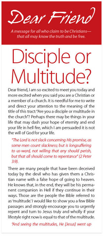 Dear Friend: Disciple or Multitude? (Preview page 1)