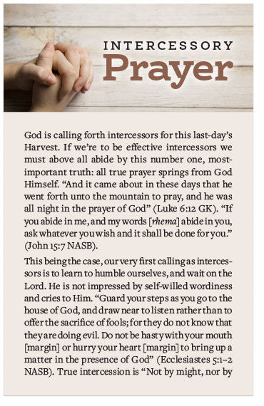 Intercessory Prayer