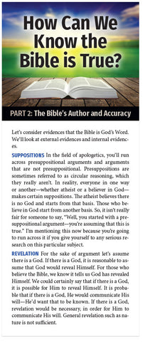 How Can We Know The Bible Is True? (Part 2 of 5)