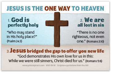 Jesus Is The One Way (Mini Tract, Personalized, NIV)