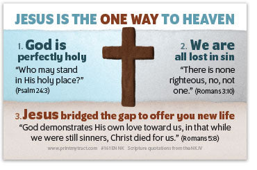 Jesus Is The One Way (Mini Tract, Personalized, NKJV)