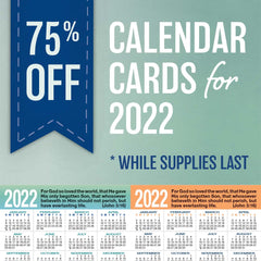 75% off 2022 Calendar Cards