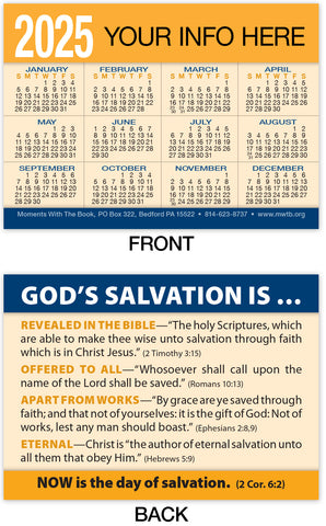 Calendar Card: God’s Salvation Is (Personalized)