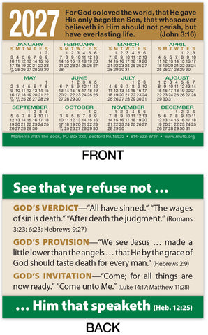 Calendar Card: See That Ye Refuse Not