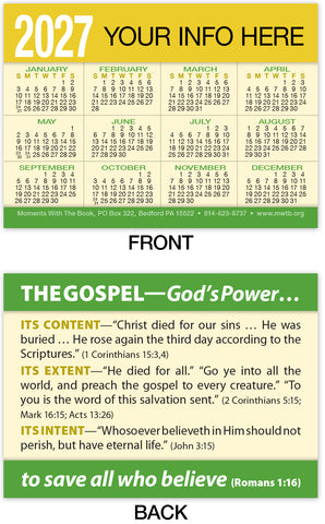 Calendar Card: The Gospel—God’s Power (Personalized)
