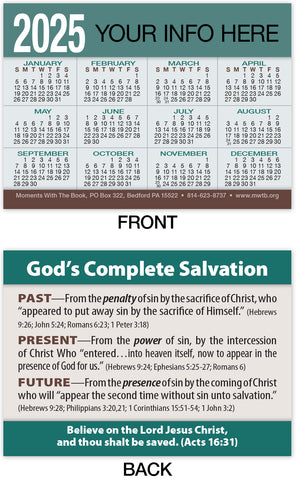 Calendar Card: God’s Complete Salvation (Personalized)