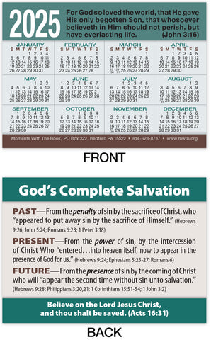 Calendar Card: God’s Complete Salvation