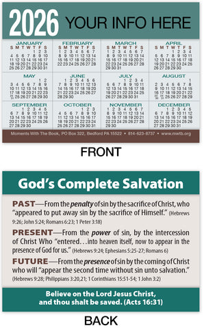 Calendar Card: God’s Complete Salvation (Personalized)