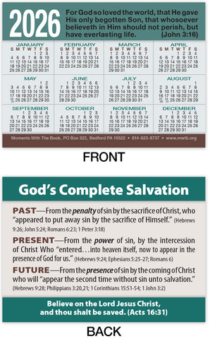 Calendar Card: God’s Complete Salvation