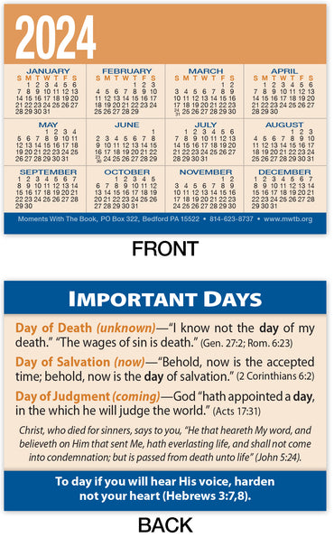 Calendar Card: Important Days (Personalized)