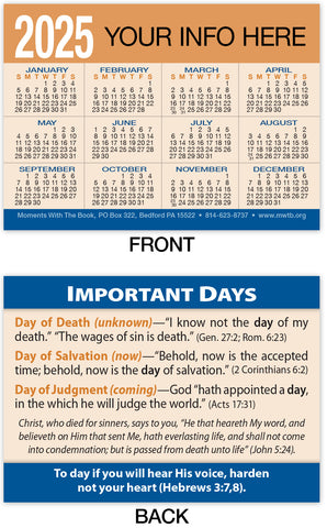 Calendar Card: Important Days (Personalized)