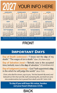 Calendar Card: Important Days (Personalized)