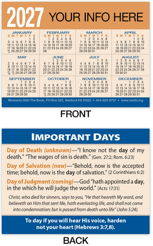 Calendar Card: Important Days (Personalized)