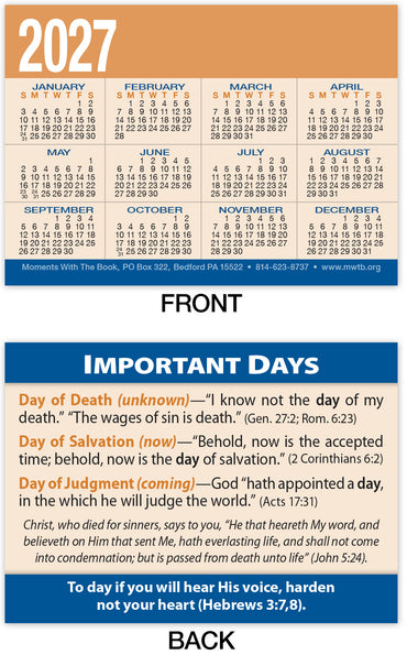 Calendar Card: Important Days (Personalized)