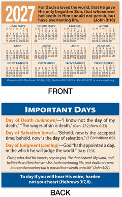 Calendar Card: Important Days