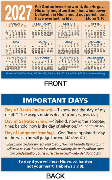Calendar Card: Important Days