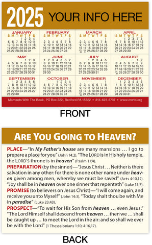 Calendar Card: Are You Going to Heaven? (Personalized)