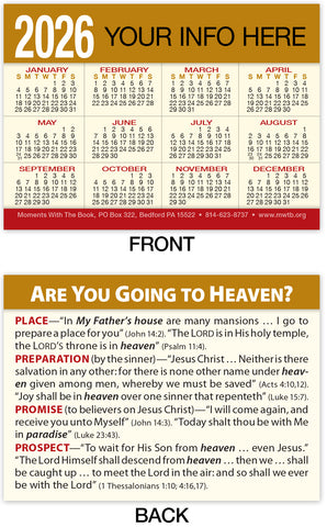 Calendar Card: Are You Going to Heaven? (Personalized)