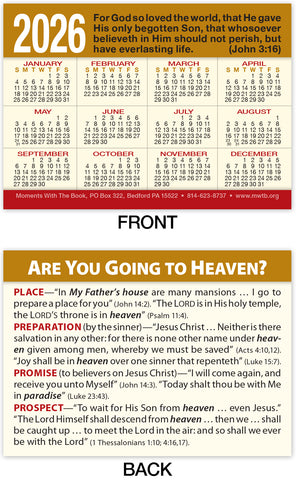 Calendar Card: Are You Going to Heaven?