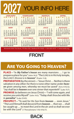 Calendar Card: Are You Going to Heaven? (Personalized)