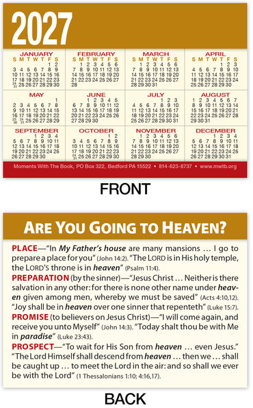 Calendar Card: Are You Going to Heaven? (Personalized)