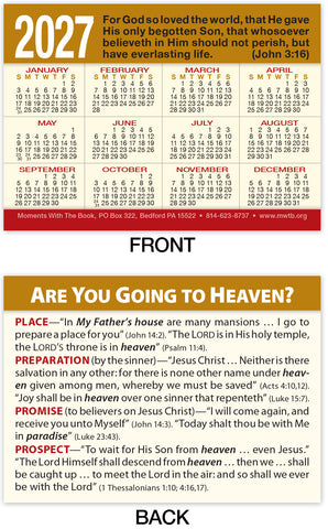 Calendar Card: Are You Going to Heaven?