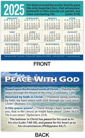 Calendar Card: Peace With God