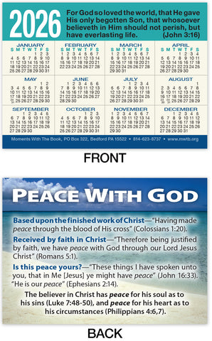 Calendar Card: Peace With God