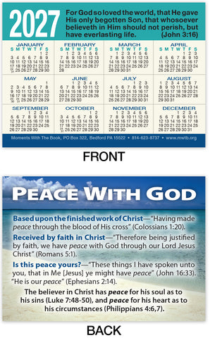 Calendar Card: Peace With God