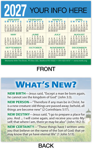 Calendar Card: What’s New? (Personalized)